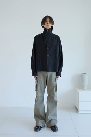 [SOUTH FISH] distressed overalls