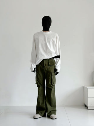 [SOUTH FISH] distressed overalls