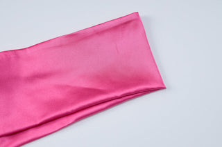 Hot Pink back zipper tube top dress