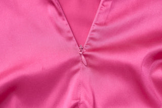 Hot Pink back zipper tube top dress