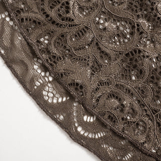 lace hollow low neck Long sleeved + hip skirt