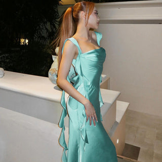 Backless Pure Long Dress