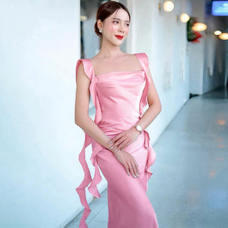 Backless Pure Long Dress