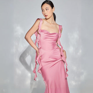 Backless Pure Long Dress