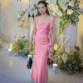 Backless Pure Long Dress