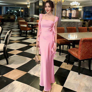 Backless Pure Long Dress