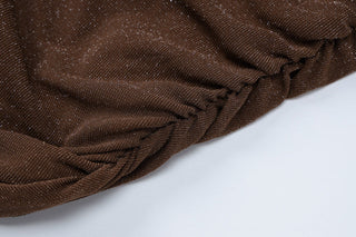 sexy fold slim hip dress