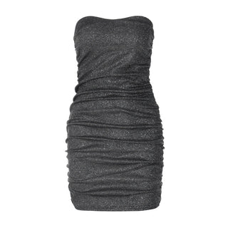 sexy V neck tube top party dress