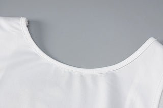 sexy backless round neck sleeveless split dress