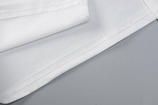 sexy backless round neck sleeveless split dress