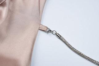 sexy back chain slim fitting dress