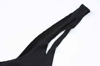 sexy back slim Black suspender dress