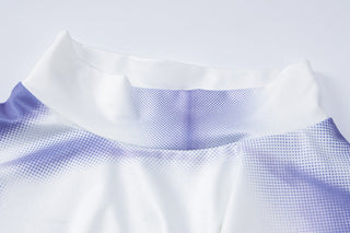 Gradient short sleeved top + slim short skirt set