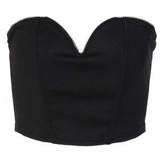 V neck thin tube top