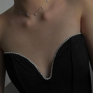 V neck thin tube top