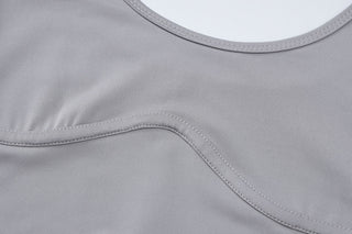 Slim U -neck strap jumpsuit