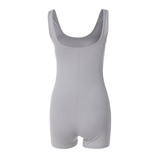 Slim U -neck strap jumpsuit