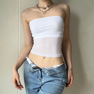 sleeveless mesh top