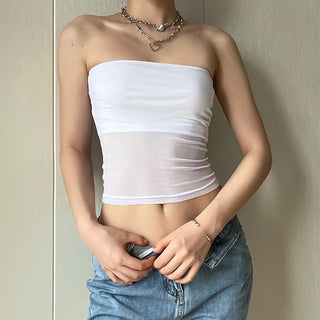 sleeveless mesh top