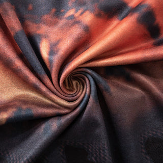 round neck long sleeved printing navel casual top