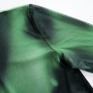 gradient shoulder length sleeve top