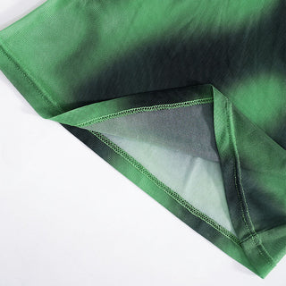 gradient shoulder length sleeve top