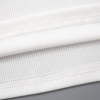 minimalist gauze square neck top