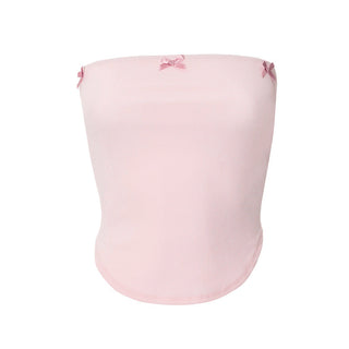 bow decorative solid tube top