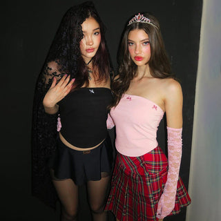 bow decorative solid tube top