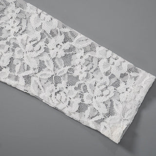 white lace hollow lace off tops