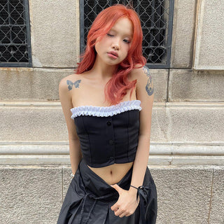 Spring sweet spicy tube top