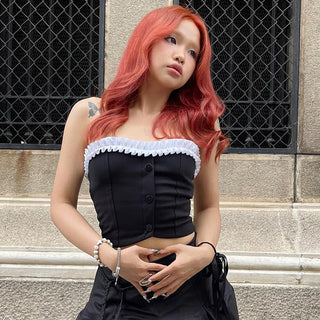 Spring sweet spicy tube top