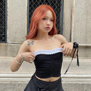 Spring sweet spicy tube top