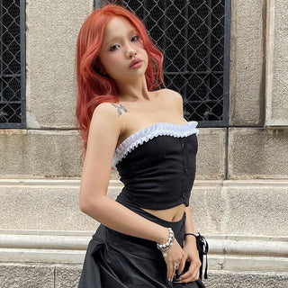 Spring sweet spicy tube top