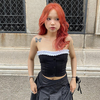 Spring sweet spicy tube top