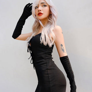 Tie-Up Bodycon Dress