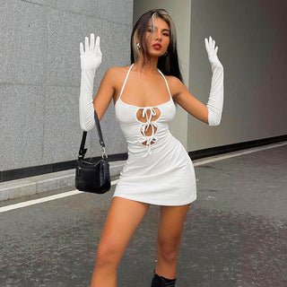 Tie-Up Bodycon Dress