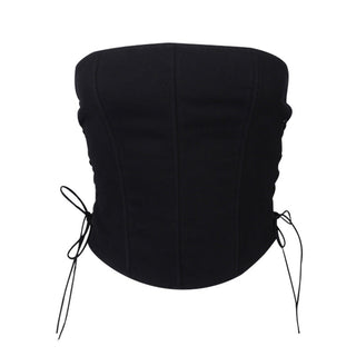 sleeveless wrapped back strap corset