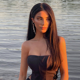 sleeveless wrapped back strap corset