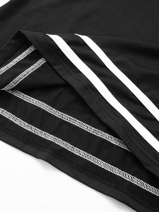 U Neck sleeveless high -waist short skirt