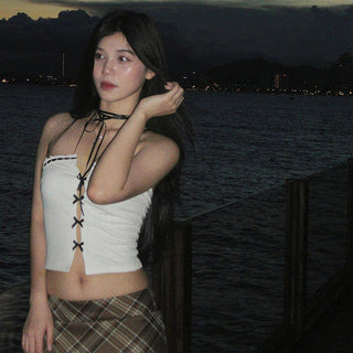 Binding Tie Tie Sleeveless Trust Top