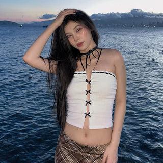 Binding Tie Tie Sleeveless Trust Top