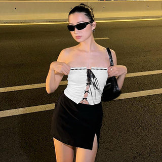 Binding Tie Tie Sleeveless Trust Top