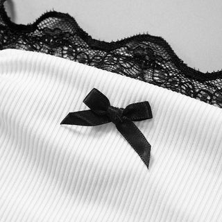 bow  lace short tube top