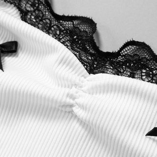 bow  lace short tube top