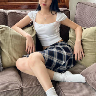 lace bow tie rope top