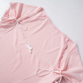 lace bow tie rope top