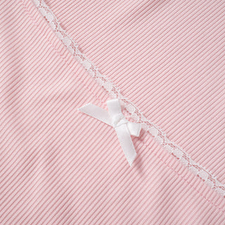 lace bow tie rope top