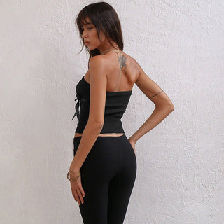 pure bow sleeveless tube top