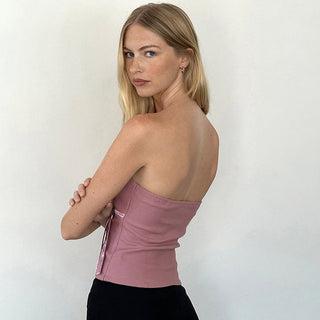 pure bow sleeveless tube top